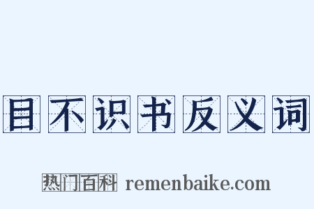 目不识书反义词是什么意思的图片